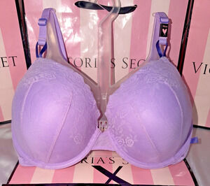 Victorias Secret Bra Lined Demi 34DD Underwire Lilac